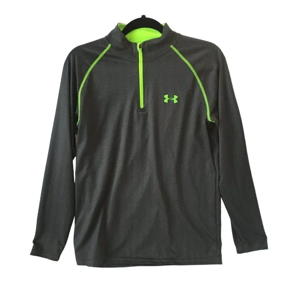 Under Armour Athletic Pullover Mens 1/4 Zip Grey Long Sleeve Size Small - Picture 1 of 5